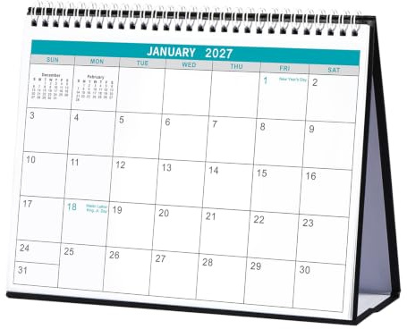 Desk Calendar 2027, 2027 Desk Calendar, 10 x 8.3 Calendar Desk