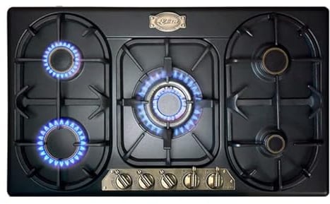 Kaiser KG 9325 | Empire 86cm Turbo Gas Hob | 5 Burner Enamelled Cooktop (Black)