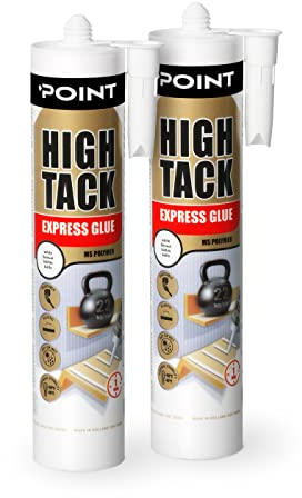 Montagekleber [2 x 290 ml] - Kleber Extra Stark Wasserfester Kleber Hohe Elastizität Nasse & Trockene Oberflächen - Überstreichbar Hybrid MS Polymer Baukleber Montagekleber Innen & Außen von POINT