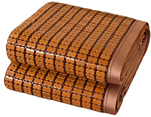 Sommer-Schlafmatten Gitter aus Bambusfaser Startseite Schnellkühlung Matratze aus Eisseide für EIN einzelnes Doppelbett,Brown-150 * 200CM