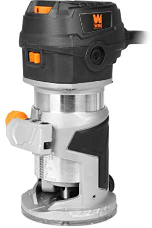 WEN RT1460 6-Amp Handheld 1/4-Inch Variable Speed Laminate Trim Router for Woodworking