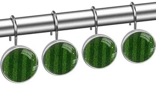 Duschvorhanghaken, Ringe, rostbeständige Haken, Aufhänger für Duschvorhänge, Küchenutensilien, Kleidung, Handtücher usw.Fußballfeld Gras
