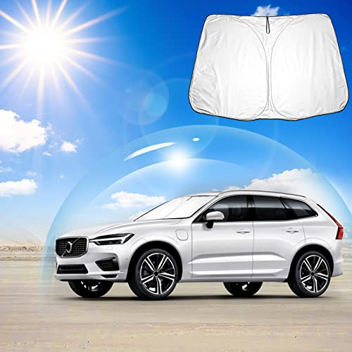 Ruiya Parasol para Parabrisas Delantero Compatible con Volvo XC60 2018-2024 2025 Parasol Coche Delantero Anti UV Rayos Parabrisas de Coche Parasol Plegable Protección Solar para XC60 Accesorios