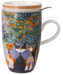 Teetasse mit Deckel und Sieb Tempi felici - Rosina Wachtmeister