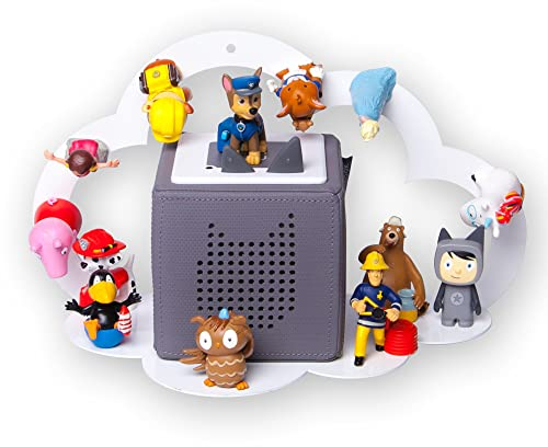Moin Minis Wolke Weiß Magnetisches Regal für Toniebox - Kompatibel Mit 20 Tonie Figuren und Box - Wolkenregal für Kinder Hörfiguren - Magnetregal Kinderzimmermöbel