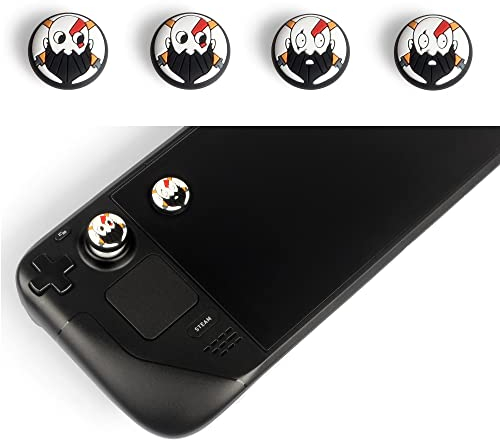 Boffdock Kratos Joystick-Tastenkappen für Dampfdeck-Joystick, 4 Stück Joy-Con-Kappen für Dampfdeck-Silikon-Daumensticks für Dampfdeck