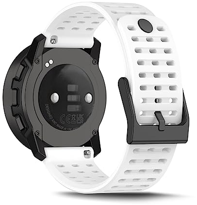 SeaFicco 22mm Armband Kompatibel mit Suunto Vertical/Suunto 9 Peak Pro/Suunto 9 Peak/Suunto 5 Peak Uhrenarmband Silikon Armbänder Sport Ersatzband Fitness Wechselarmband (Weiß)