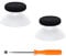 eXtremeRate Analogici per Xbox Series X/S Controller,Levette Analogiche Stick Ricambio per Xbox One S/X/Standard/Elite Joystick-Robot Bianco&Nero