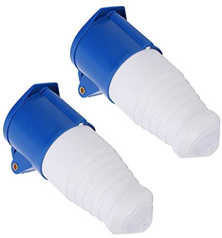 Connettore di Alimentazione Industriale da 2 Pezzi Adattatore Elettrico da 16 A con Presa Monofase A 3 Pin con Connettore Industriale 220-250 V Antideflagrante