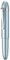 HONG DIAN M1 Fountain Pen Extra Fine Nib, Ice Blue & Submarine Shape Aluminium Short Mini Pocket Travel Pen