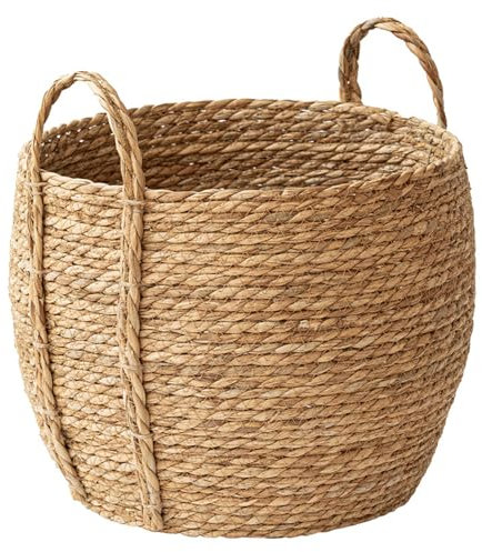 Panier À Plantes En Jonc De Mer, Pot De Fleurs Rustique Tissé Avec Poignée Robuste, Panier De Rangement Décoratif Naturel, Paniers En Jonc De Mer, Panier De Fleurs Tissé Pour Hôtel, Café, Décoration D
