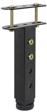 i-flair Höhenverstellbarer Metallfuß Möbelfuß von 19 cm bis 32,5 cm, T-Form zum Nachrüsten für Möbel wie Lattenroste, Betten, Schränke usw. Belastbar bis 180 kg. In Schwarz, 4 Stück