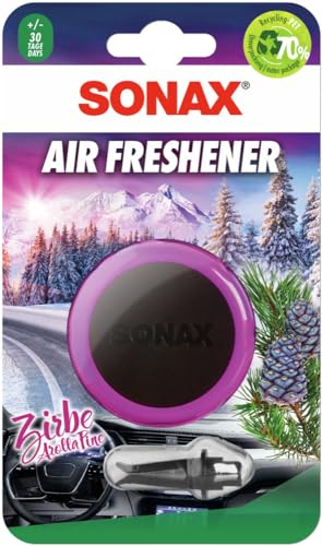 6x SONAX Air Freshener Zirbe (1 Stück) frischer Duft und lang anhaltendes Dufterlebnis für den Fahrzeuginnenraum | Art-Nr. 03670411
