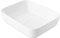 Eridanus Lavabo rectangular para encimera, lavabo cuadrado de cerámica para inodoro, armario, tocador, color blanco brillante, 500 x 390 x 140 cm