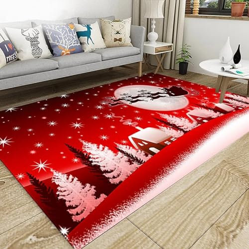 Teppich Läufer Flur Weihnachts-Requisiten Und -Ornamente 3D Küchenläufer Waschbar, Lange Korridor Teppich, Für Flurtreppen Schlafzimmer,Rutschfest Schallschutz Türmatte Mit 80 X 120 Cm / 31.5 X -1S4U