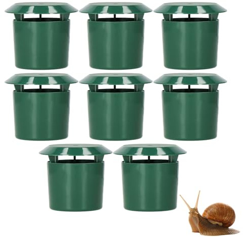 Schneckenschutz - Schnecken-Falle 1/4/8/12 Stück Bio Schneckenfalle für den Garten, Umweltfreundliche schneckenkragen, Individuell zu befüllen, Hygienisch, Schneckenabwehr, Schnecke (8 Stück)