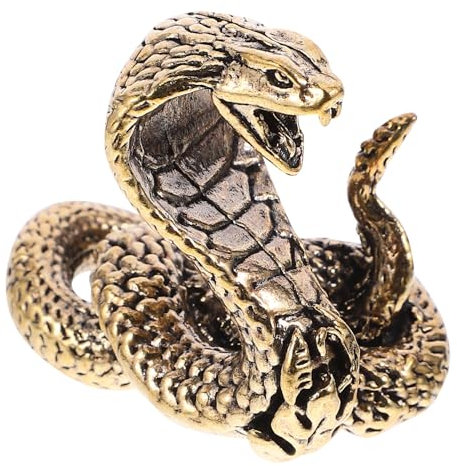 RORPOIR 1Stk Schmuck aus reinem Kupfer Schreibtischskulpturen Teetisch Schlangendekor Kupferne schlangenförmige Ornamente Bronzene Schlangenskulptur Wassertischspielzeug Kaninchen Messing