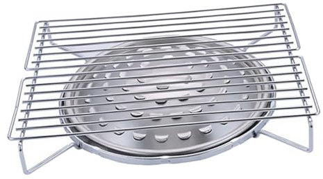 HANABASS Outdoor Barbecue Rack Stainless Steel Camping Grill Tool Rack for Portable Stove 235x285x40mm Camping Barbecue Shelf for Picnic and Home Use