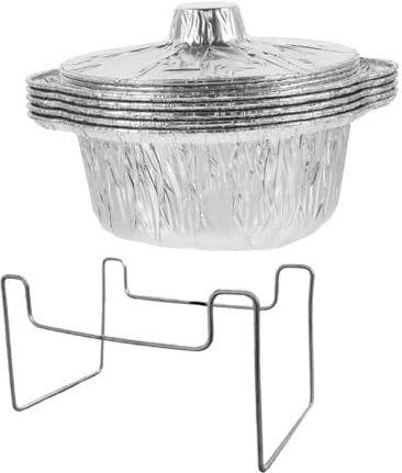 BESPORTBLE Moldes Aluminio Desechables Moldes Hornear Pasteles Galletas Resistente Duradero para Freidora De Aire