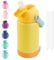 Fijinhom Kids Water Bottle, 360ml/12oz, Stainless Steel Insulated Water Bottle with Straw, Vacuum Leakproof, Kids Water Bottles for School Boys Girls, Keep Drinks Hot Cold,BPA Free,Yellow