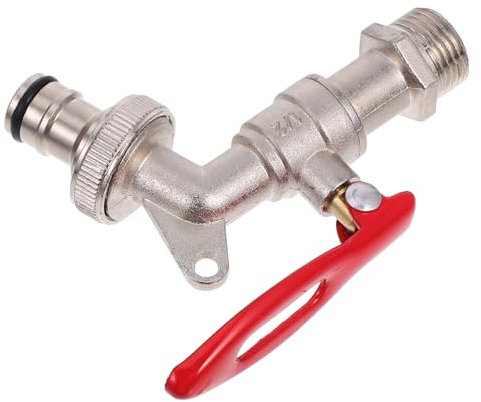 Homoyoyo Robinet Antivol Robinet D'eau Extérieur Robinet Décoratif De Jardin Vintage Robinets De Robinet Extérieur Support Mural Pour Robinet Alliage De Zinc Rouge