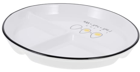 IMIKEYA Assiette À Dîner En Céramique À Portion Contrôlée Assiette En Porcelaine Pour Enfants Et Adultes Adaptée Aux Repas