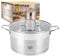 KARL HAUSMANN Edelstahl Kochtopf Induktion - 7.6L - Ø 26 cm - Topf für alle Herdarten Geeignet - 18/10 Edelstahltopf mit Deckel - Suppentopf - Spaghettitopf - Stainless Steel Pot - Töpfe - Kochtöpfe