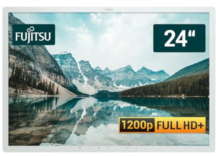 Fujitsu Display B24W-7 - ohne Standfuß 1920 x 1200 Pixel Full HD 61 cm / 24 Zoll Flachbildschirm Monitor 1000:1 - interne Lautsprecher 300 cd/m² - 5 ms - Marmorgrau