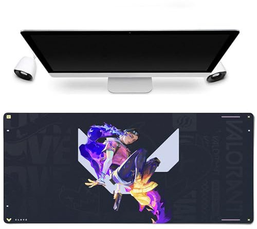 Sublymes VALORANT Mouse Mat - Clove XXL 900 x 400 mm, Smooth and Waterproof Gaming Surface, Non-slip Base, Durable Stitched Edges, Ideal for Gamers, Creators and Office Setups