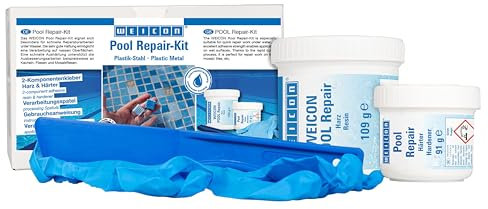 WEICON Kit de réparation pour piscine, carrelage et mosaïque - Durcissement rapide même sous l'eau