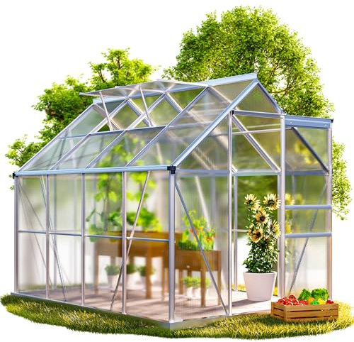 GARDEBRUK® Serra da Giardino in Alluminio 4,8m² 250x190cm incl. 2 Lucernari Coltivazione Orto per Piante Giardinaggio 7,63m³