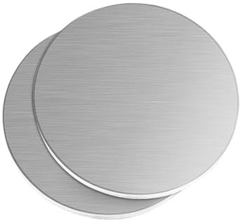 Genérico 2 Piezas 5052 Placa de Aluminio Plancha, Diámetro 80 mm, Grosor 1 mm, 1,2 mm, 1,5 mm, 2 mm, 2,5 mm, 3 mm, 4 mm, 5 mm, 6 mm, edondo Aluminio Chapa de Aluminio Plata Hoja de Aluminio Fino(1mm)
