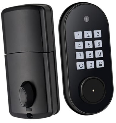 Lurrose Serratura Elettronica Catenaccio e Ingresso Senza Chiave Serratura Automatica Codificata Per Porta d Ingresso Realizzata in Abs e Rame Facile Da Installare