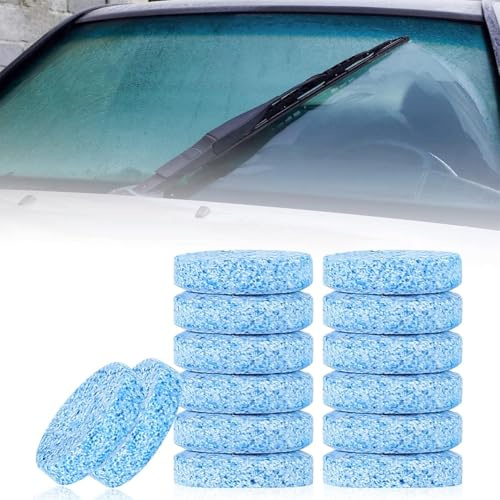 STREAMVOY 30 Stück Scheibenwaschtabletten – konzentriertes Scheibenreiniger für Autos, 1 Tablette für 3–4 l Waschflüssigkeit, streifenfreie Reinigung
