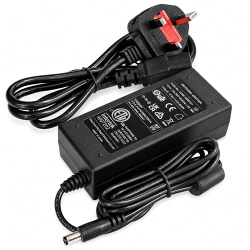 JUSTOP 12V 5A 60W Power Supply Adapter, AC 100-240V to DC, Inc UK 3-Pin Plug Lead, for Security Cameras, CCTV Systems, LED Lights, Routers, LCD Monitors, Speakers etc, CE UKCA, 2 years Warranty