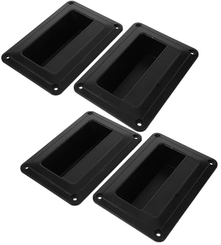 ROMISBABA Poignée de Haut-Parleur Audio en Plastique, 4 Poignées Latérales Encastrées Légères pour Installation sur Enceinte de Scène