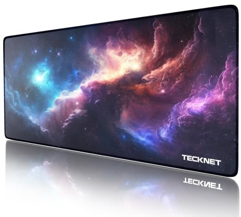 TECKNET Mauspad XXL Speed Gaming, 900x400 mm Schreibtischunterlage, Gamer Mouse Pad, Wasserdicht Mousepad, Spezielle Oberfläche Verbessert Präzision und Geschwindigkeit, rutschfeste Gummibasis