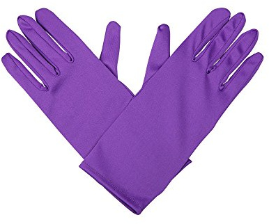 Gents Gloves Purple for Fancy Dress Accessory
