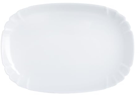 Dajar Lotusia Plato para Servir (34 cm Luminarc, Vidrio, Blanco, 34 x 23,2 x 2,2 cm