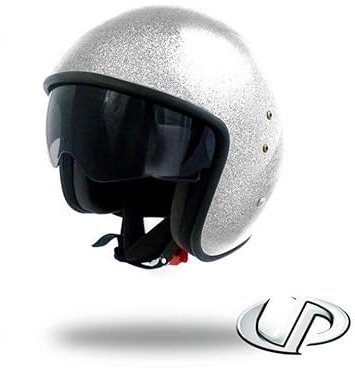 Jethelm Motorradhelm smart glitter: Weiß (XL)