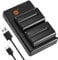 DSTE 2PCS NP-FM500H FM500H (2300mAh/7.4V) Battery Charger Set Compatible for Sony a300, a350, a700, Alpha a58, Alpha a99, DSLR-A100K, DSLR-A100W/B, DSLR-A200, DSLR-A200K, DSLR-A200W
