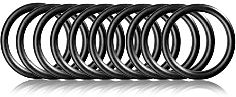 Ganzoo O-Ring Metall für Hunde-Leine, 30mm Innen-Durchmesser, 10 Stück, Stahlring, legierter Stahl, Nicht rostend, Rund-Ringe für Paracord 550 Halsband, Handtasche, Metallring, Basteln, Farbe Schwarz