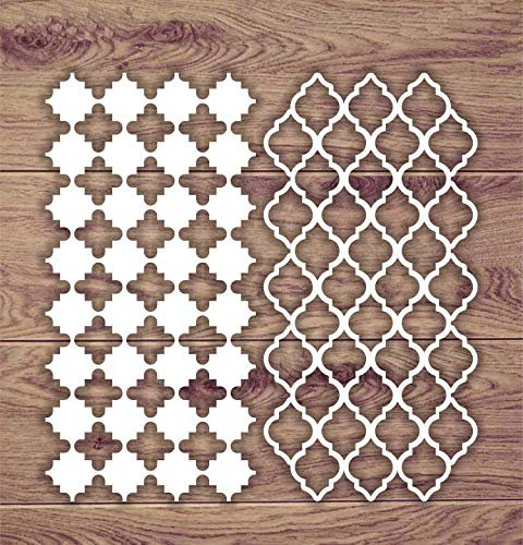 CrafTreat Reusable Laser Cut Chipboard Embellishments for Card Making and Scrapbooking - Moroccan Trellis - Size: 5.5X6 Inches - Wood Chipboard Scrapbook Embellishments for Crafting