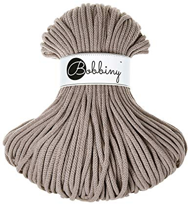 Bobbiny Makramee-Flechtkordel, 5 mm, 100 m, Grau-Violett (Pearl)