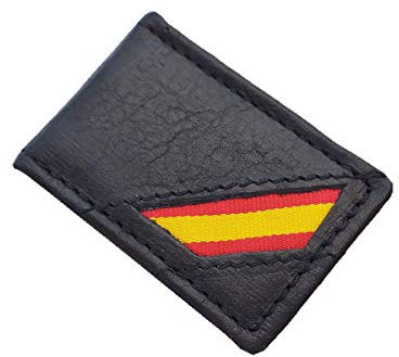 Tiendas LGP- Pinza Clip para Billetes Piel Negra Bandera de España