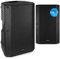 Vonyx VSA15P Pair of 15-Inch 2000W Passive PA Speakers with Integrated Crossover, Angled Monitor Design, ABS Enclosure & NL-4 Connectivity for DJs, Live Events & Stage Use