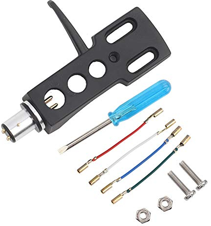 Yanmis Plattenspieler-Headshell-Halterung, Universal-Plattenspieler-Headshell mit Anschlussdrähten 6,3 cm Phono-Headshell-Halterung für Verschiedene Phono-Geräte