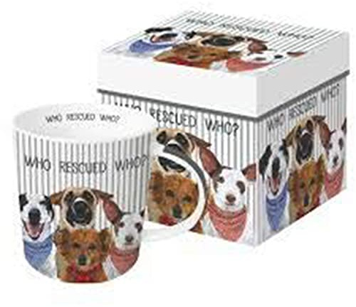 Paperproducts Design Tasse Who Rescued Who? mit Geschenkbox