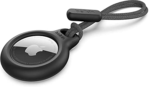 Belkin AirTag Hülle mit Schlaufe (Secure Holder Schutzhülle für Air Tag, Accessoire mit Kratzschutz) – Schwarz