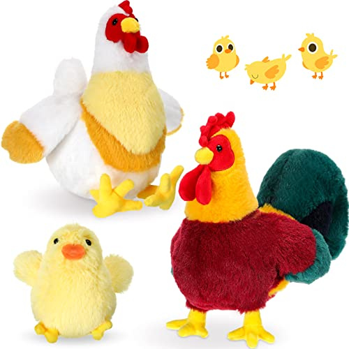 Skylety 3 Stück Küken Kuscheltier Geschenkset Süße Küken Huhn Hahn Baby Küken Plüschtier Ostern Kuscheltier Für Ostern Muttertag Geburtstag Party Mitgebsel